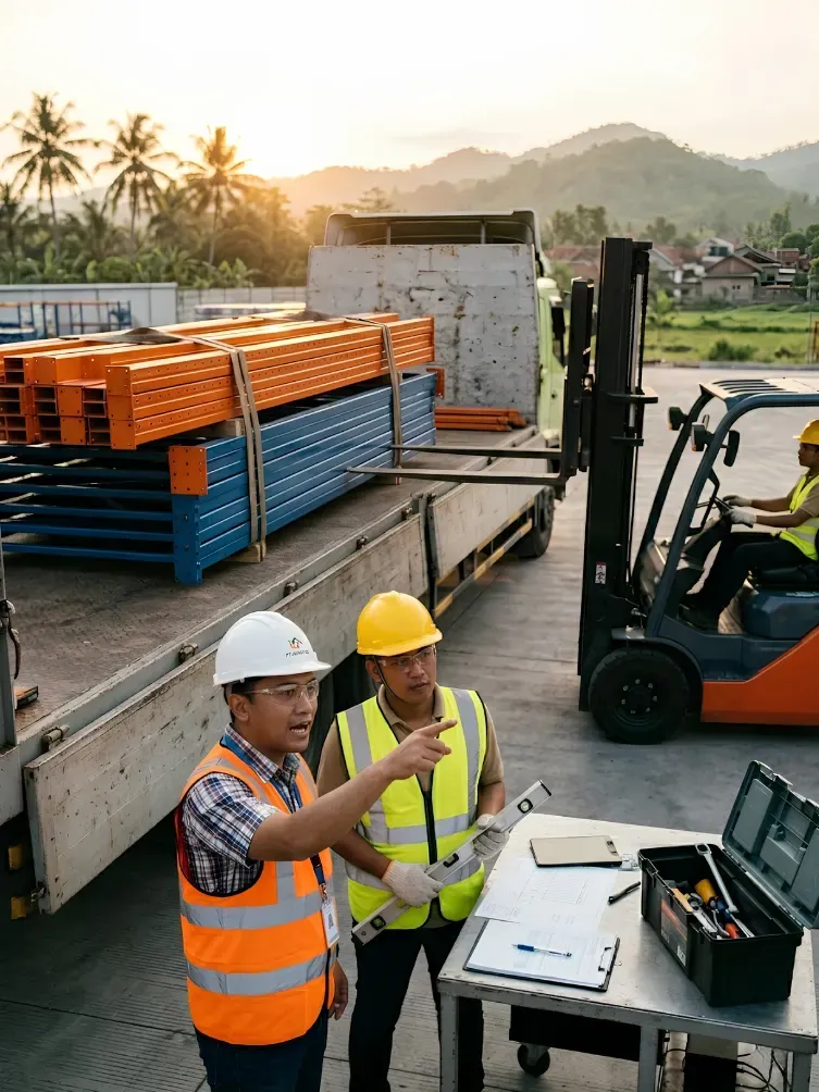 Distribusi dan logistik rak gudang