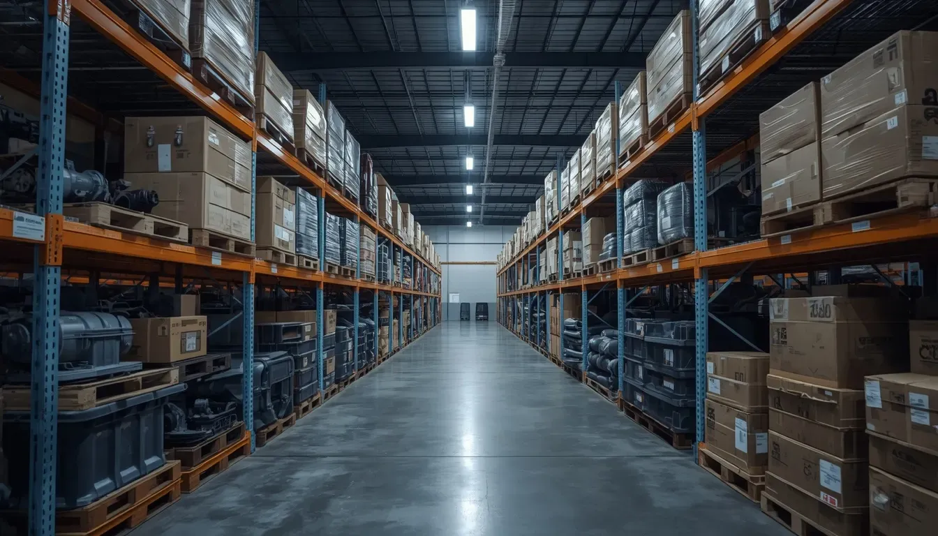 Heavy Duty Shelving setup for unpalletized bulky items in warehouse