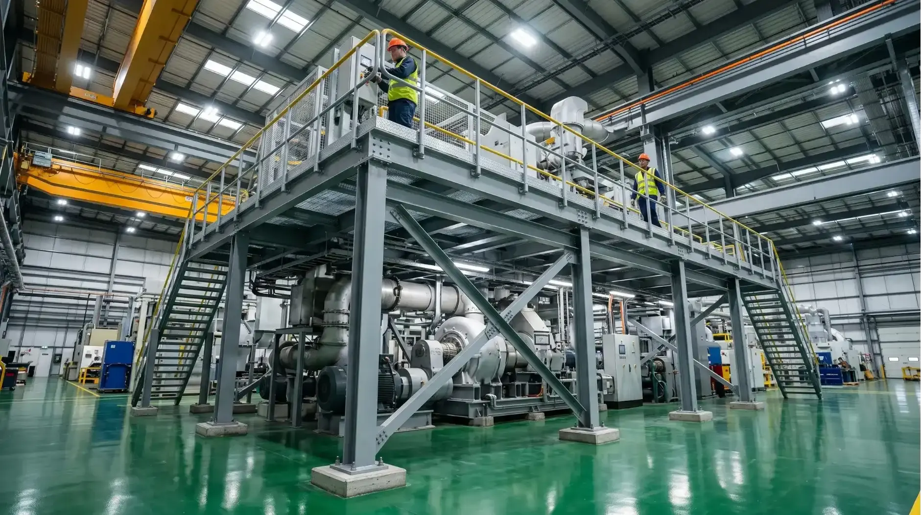 Work platform baja untuk area operasional dan inspeksi